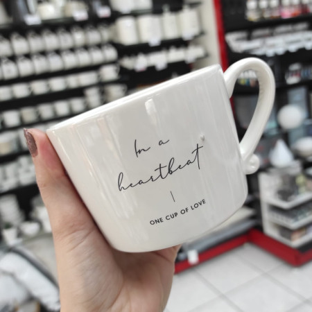 detail Bastion Collections Hrnek IN A HEARTBEAT in black, 300ml