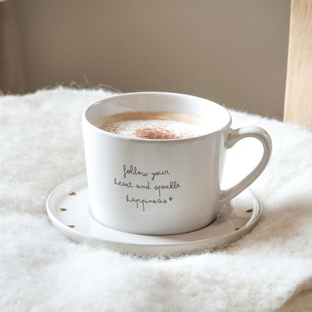 detail Bastion Collections Hrnek FOLLOW YOUR HEART in BL, 300ml