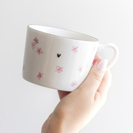 detail Bastion Collections Hrnek White/Rose Little Flowers, 300ml