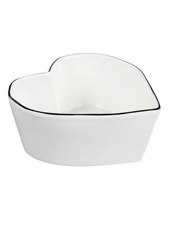 detail Bastion Collections Miska SRDCE in black 16x16x7cm (LI/BOWL HE 002 BL)