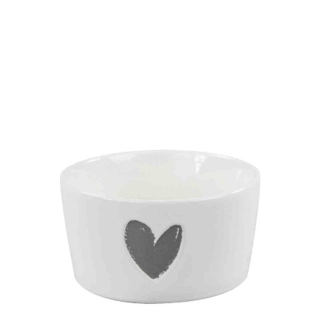 detail Bastion Collections Miska HEART in grey, 13,5x7,2cm