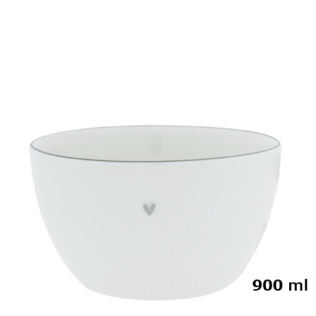 detail Bastion Collections Miska Medium White /edge Grey 15cm
