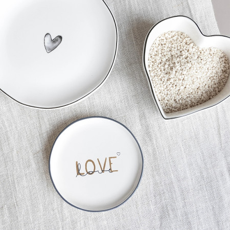 detail Bastion Collections Miska ve tvaru SRDCE in black, Heart Shaped
