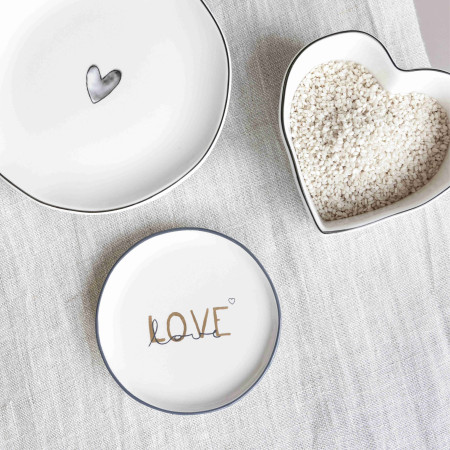 detail Bastion Collections Miska ve tvaru SRDCE in black, Heart Shaped