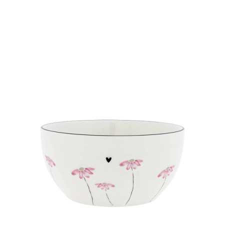 detail Bastion Collections Miska Bowl M Watercolour Rose Flower, 14 x 7 cm