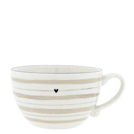detail Bastion Collections Polévkový hrnek NATURAL STRIPES, 13cm