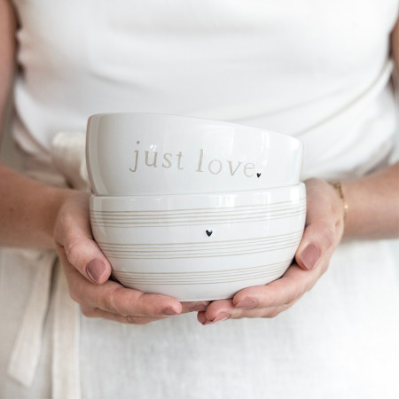 detail Bastion Collections Miska Bowl JUST LOVE in BT, 14,5x7cm