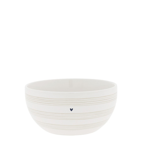 detail Bastion Collections Miska Bowl Small Stripes Natural in BT, 14,5x7cm