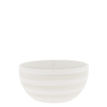 detail Bastion Collections Miska Bowl Small Stripes Natural in BT, 14,5x7cm
