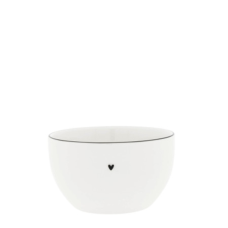 detail Bastion Collections Miska Bowl White S /edge Black 12x7cm