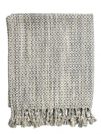 detail Bastion Collections PLÉD tmavý, 140x180cm in naturel/black