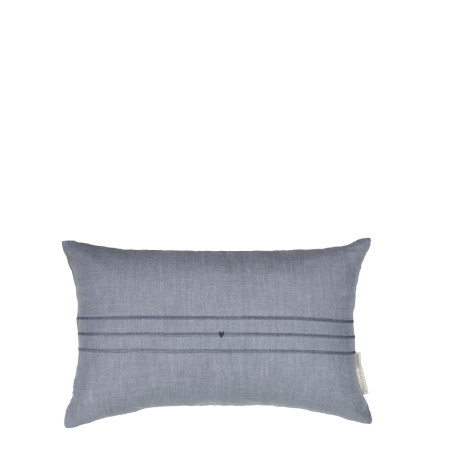 detail Bastion Collections Polštář 30x50cm BLUE NATUREL with stripes, 100% linen