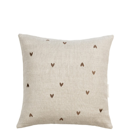 detail Bastion Collections Polštář 50x50cm, Naturel, All Hearts