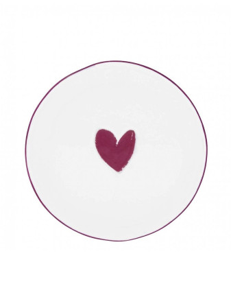 detail Bastion Collections Talířek CAKE HEART RED 16cm (RJ-CAKE- HEART-RED