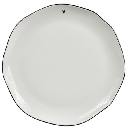 detail Bastion Collections Talíř velký DINNER heart in black, 27 cm