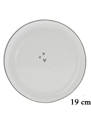 detail Bastion Collections Talířek DESERT 3 LITTLE HEART in grey, 19 cm