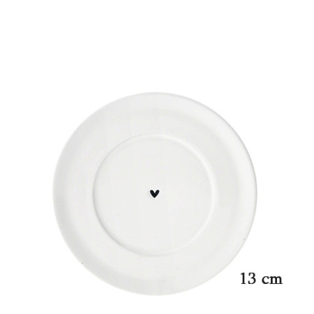 detail Bastion Collections Malý podšálek Little HEART in black, 13 cm