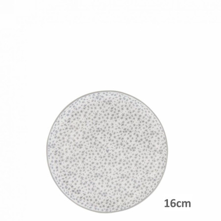 detail Bastion Collections Talířek CAKE WILD FLOWER in grey 16cm