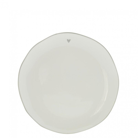 detail Bastion Collections Talířek DESSERT White/edge in grey, 19 cm