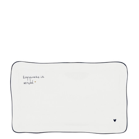 detail Bastion Collections SUSHI PLATE Happiness in black, 22x13x1,5cm