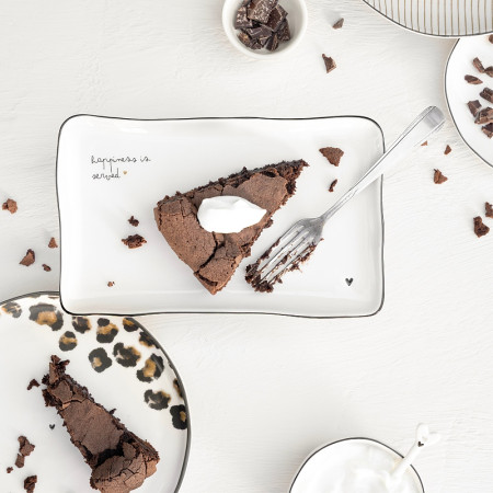 detail Bastion Collections SUSHI PLATE Happiness in black, 22x13x1,5cm