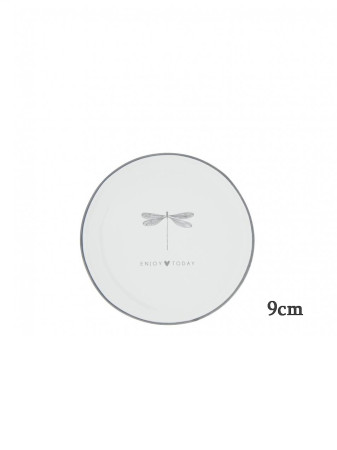 detail Bastion Collections Mini talířek Dragonfly ENJOY TODAY in grey, 9 cm