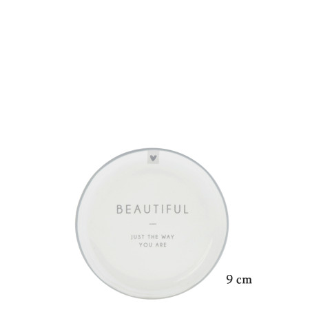 detail Bastion Collections Mini talířek BEAUTIFULL in grey, 9cm