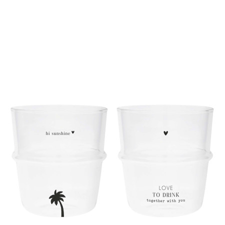 detail Bastion Collections 2x Sklenky na vodu - DRINK&SUNSHINE, 2x 300ml