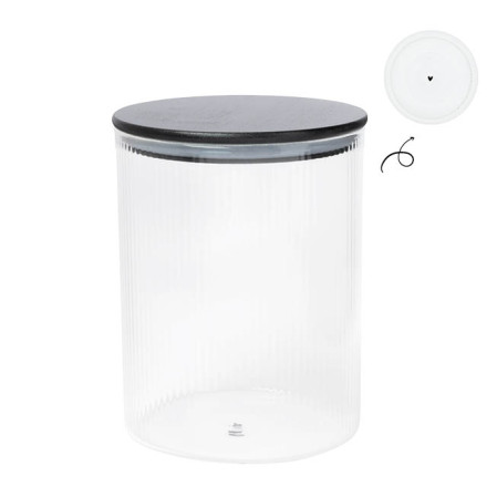 detail Bastion Collections Skleněná dóza STORAGE LRG 030, in black