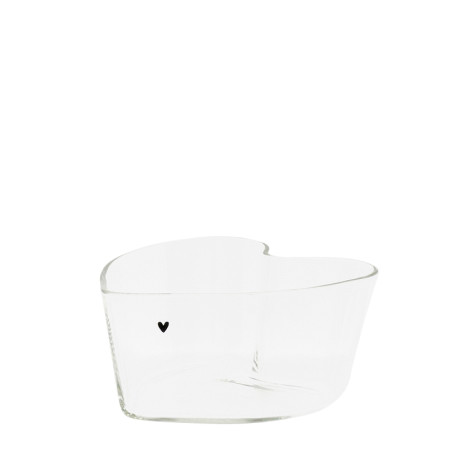 detail Bastion Collections Skleněná miska SRDCE Medium in black heart