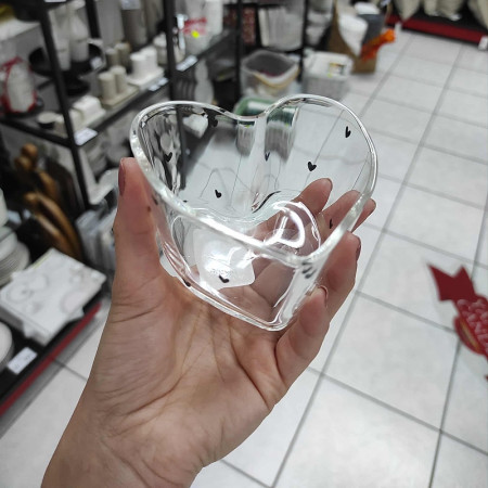 detail Bastion Collections Skleněná miska SRDCE Small with hearts all over