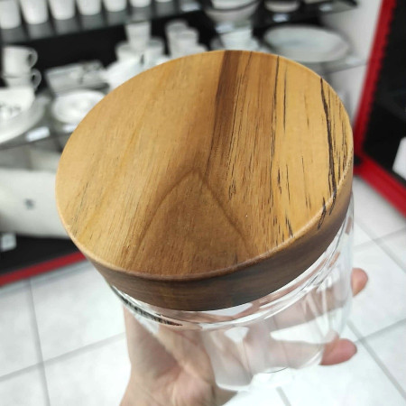 detail Bastion Collections Skleněná dóza S 004 Hearts all, 12x13cm