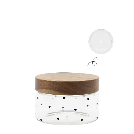detail Bastion Collections Skleněná dóza XS 004 hears all, 12x9cm