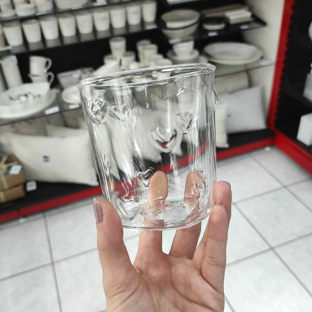 detail Bastion Collections Sklenka TUMBL M 005, heart in glass, 300ml