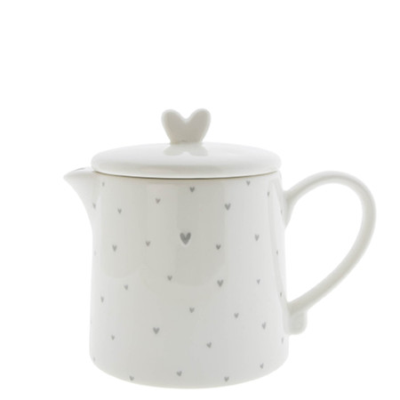 detail Bastion Collections Teapot Konvička HEARTS in grey, 1L