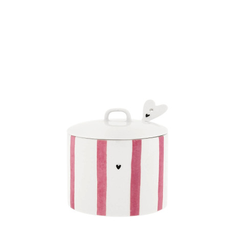 detail Bastion Collections Cukřenka Sugar Bowl White/Rose Big Stripe