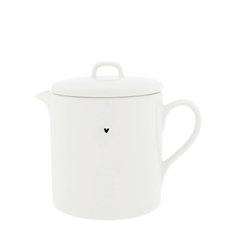 detail Bastion Collections TEAPOT Konvička 009 White with little heart in black