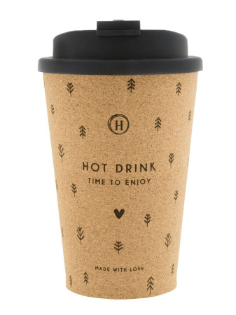 detail Bastion Collections Hrnek Coffee ToGo HOT DRINK TIME TO ENJOY, 7x14,5cm