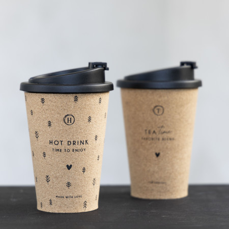 detail Bastion Collections Hrnek Coffee ToGo HOT DRINK TIME TO ENJOY, 7x14,5cm