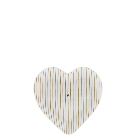detail Bastion Collections Spoonholder STRIPES, odkládací talířek ve tvaru srdce
