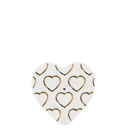 detail Bastion Collections Spoon Holder Heart, hnědé srdce, odkládací talířek