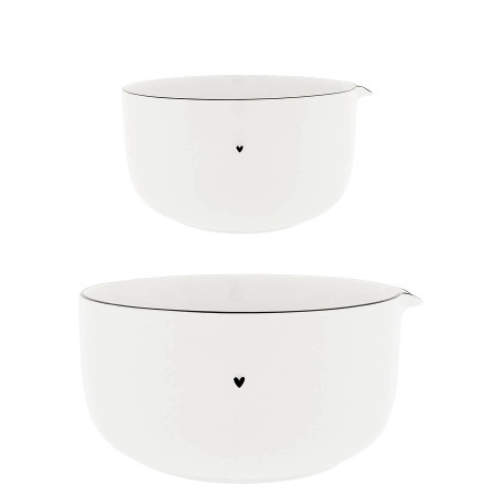 detail Bastion Collections MIX BOWL set misek, white edge/black