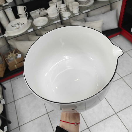 detail Bastion Collections MIX BOWL set misek, white edge/black