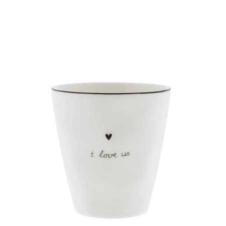 detail Bastion Collections Kelímek NATURAL SHAPE SM - I LOVE US, black heart