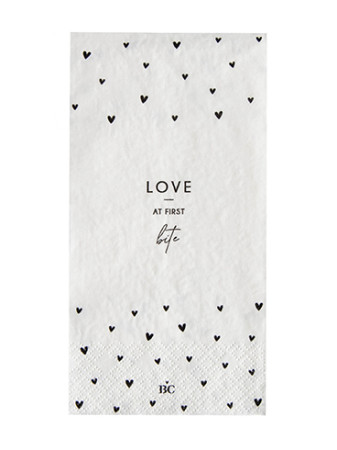 detail Bastion Collections Papírové ubrousky LOVE at first, 10x20cm, 16 ks