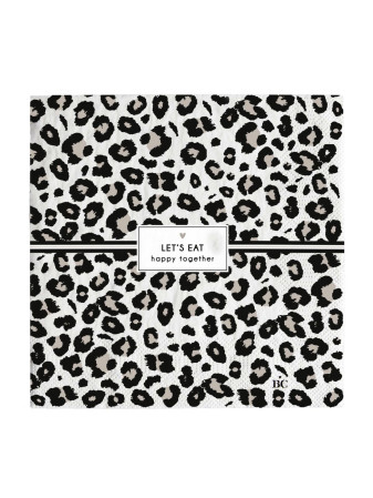 detail Bastion Collections Papírové ubrousky LEOPARD 16,5x16,5cm, 20 ks