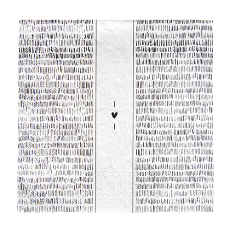 detail Bastion Collections Papírové ubrousky FOOD makes me happy, 16,5x16,5cm, 20ks