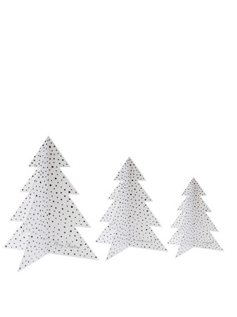 detail Bastion Collections Xmas TREE - DOTS, set 3 stromků, (25,20,15cm)