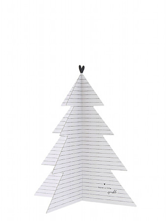 detail Bastion Collections Dekorace Xmas TREE - STRIPES, střední 21cm