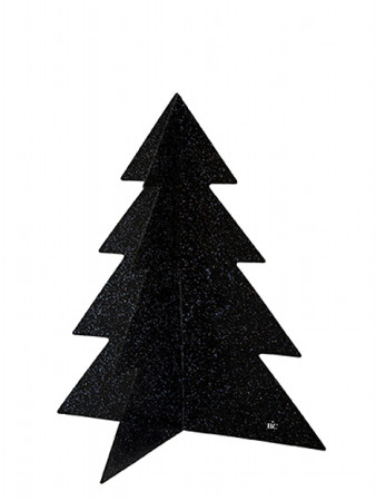 detail Bastion Collections Dekorace Xmas TREE - BLACK, velký 25 cm